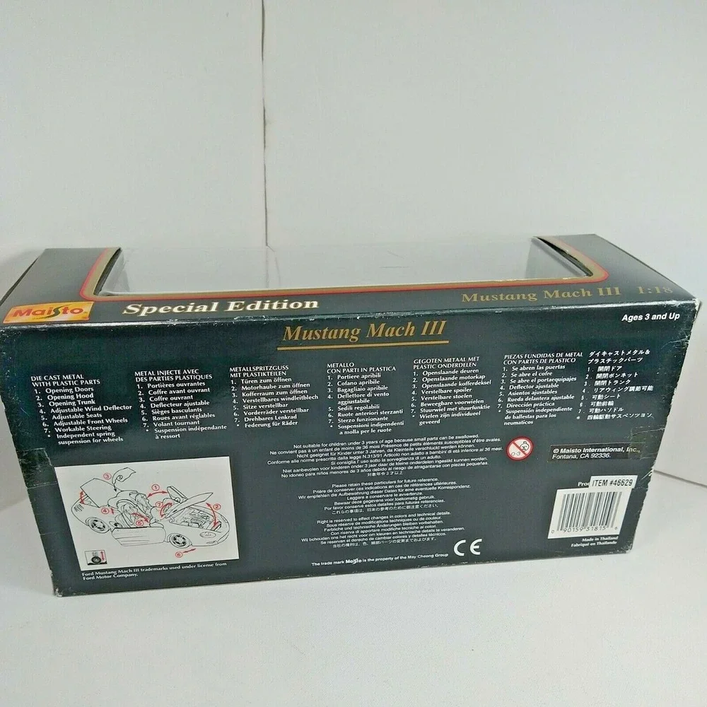 Maisto Special Edition 1/18 Ford Mustang‎ Mach 111 Original Box